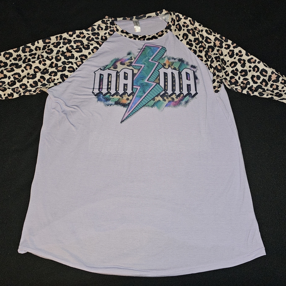 Leopard Sleeve Kids Shirt - Purple